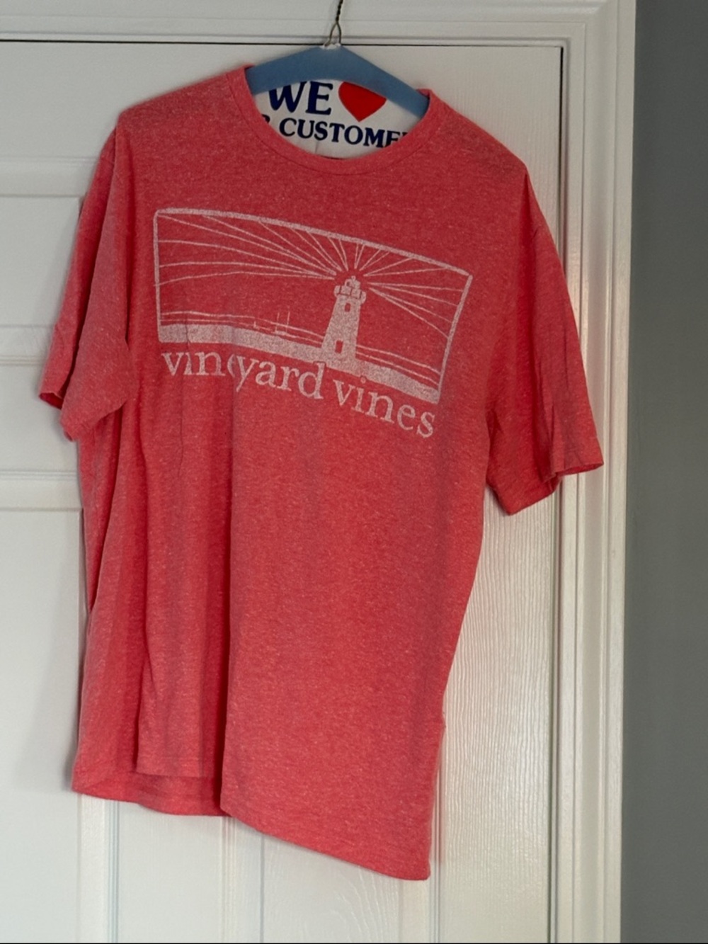 Vineyard Vines Men's Coral-Red Graphic Short Sleeve Tee